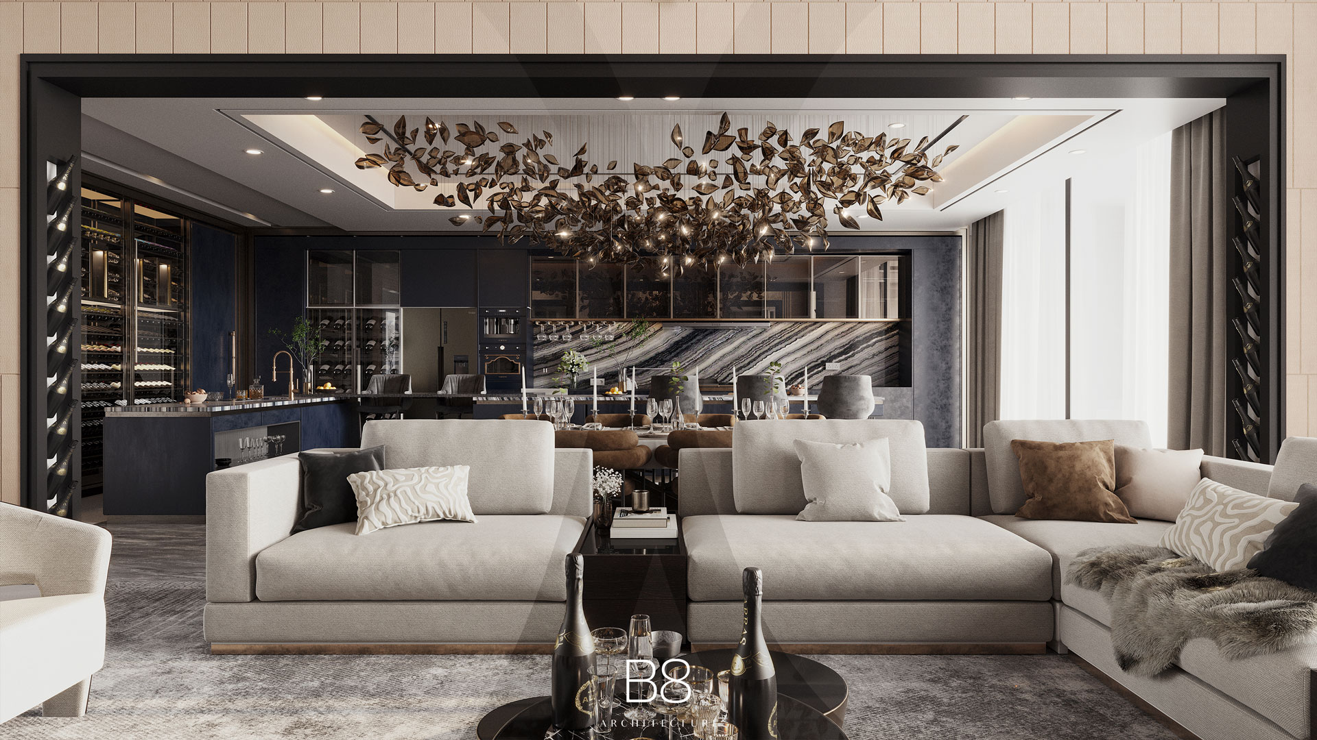 Green Villa Interior - Luxury Living Spaces